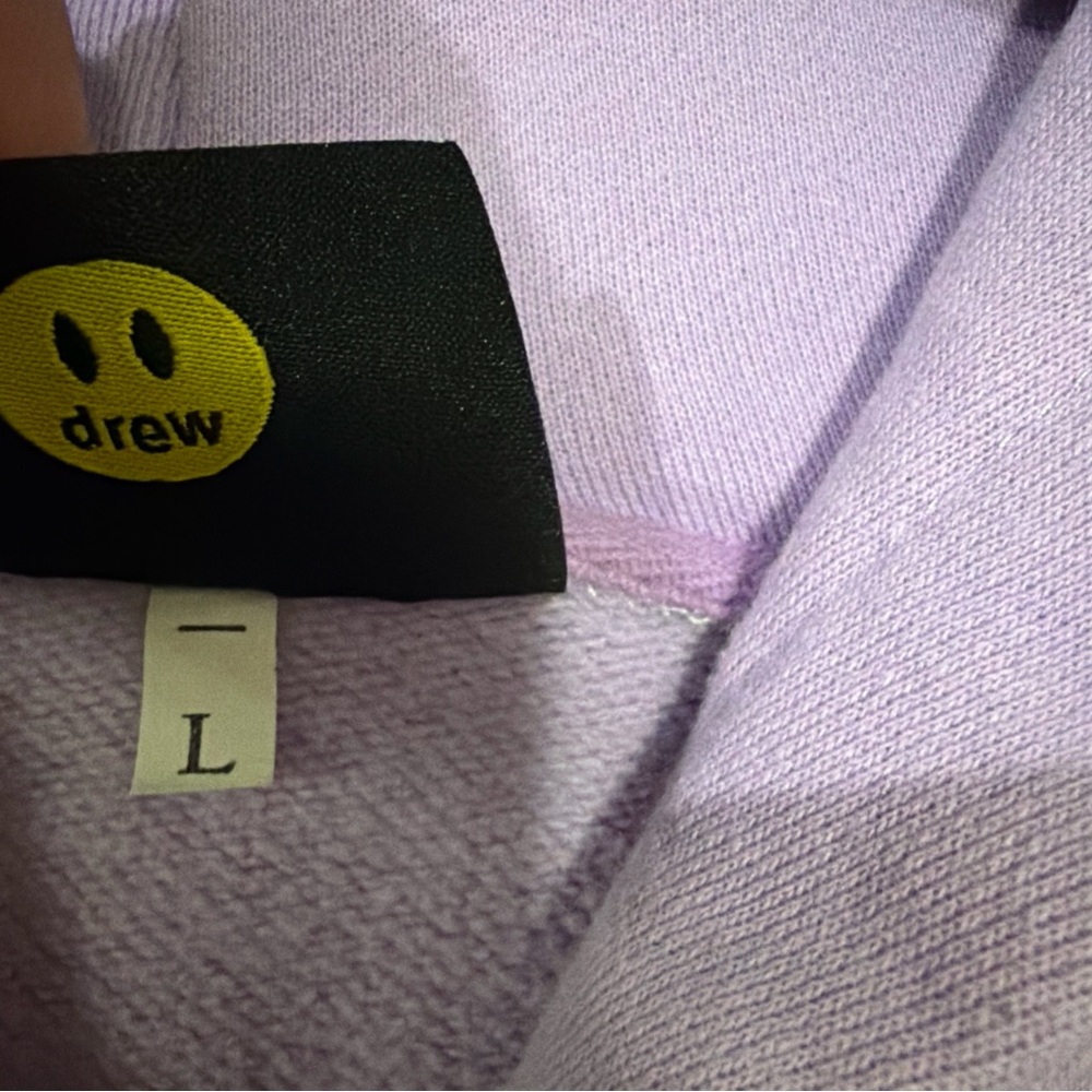 Drew Skate House Hoodie Smiley Face Purple Sweatshirt Adult Size L Justin Bieber - Picture 4 of 5